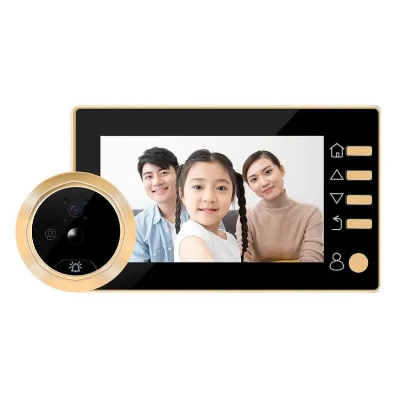 Q10 4,3 дюйма ЖК-дисплей цифровой дверной звонок 145 градусов электронный дверной глазок Камера дверной звонок для дома безопасности видео