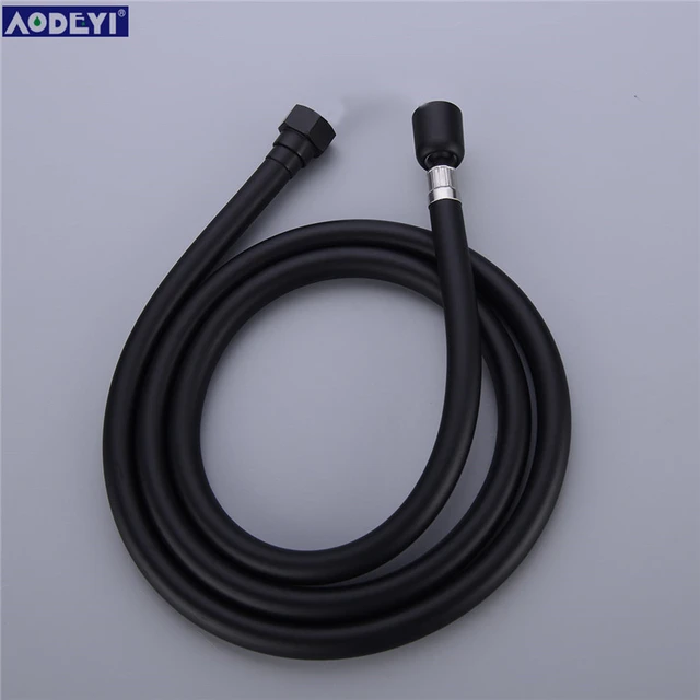 Tuyau de douche Flexible en PVC antidéflagrant, noir mat, tuyau de douche  de 1.5m, raccords de salle de bains maison - AliExpress