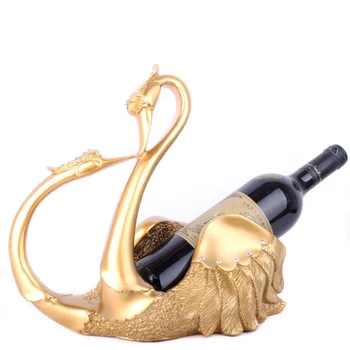 

Abstract Swan Couples Wine Rack Red Wine Holder Desk Wine Cabinet Ornament Figurines Home Decoration Accessories Modern Wedding