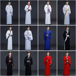 Китайский национальный костюм ханьфу черный Древний Китай древняя династия Хань одежда традиционный костюм Сценические костюмы для