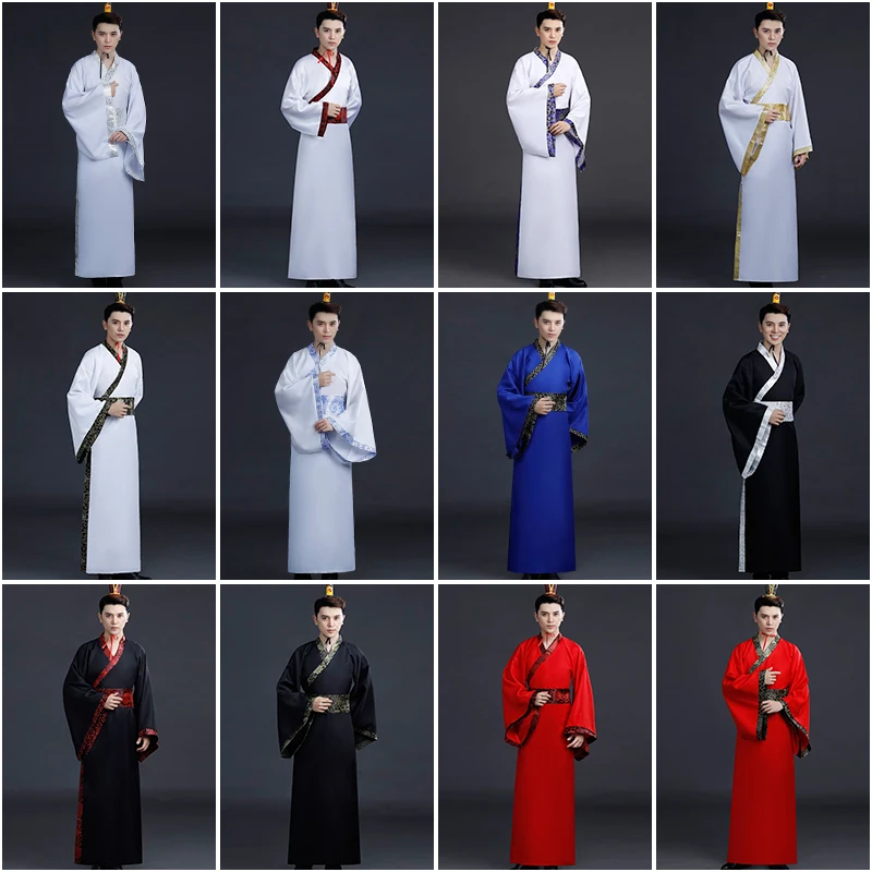 

Chinese National Hanfu Black Ancient China Ancient Han Dynasty Clothing Traditional Suit Stage Cosplay Costumes Hanfu Men