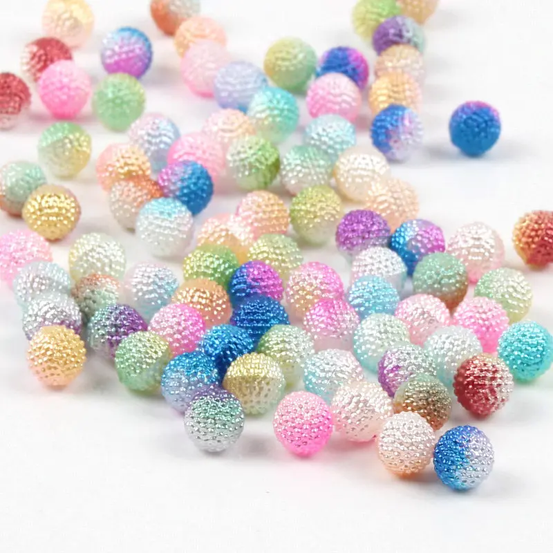 

100pcs 8mm Imitation Pearl Acrylic Beads Bayberry Beads Round Loose Beads Europe Beads For Diy Jewelry Necklace Bracelet Making