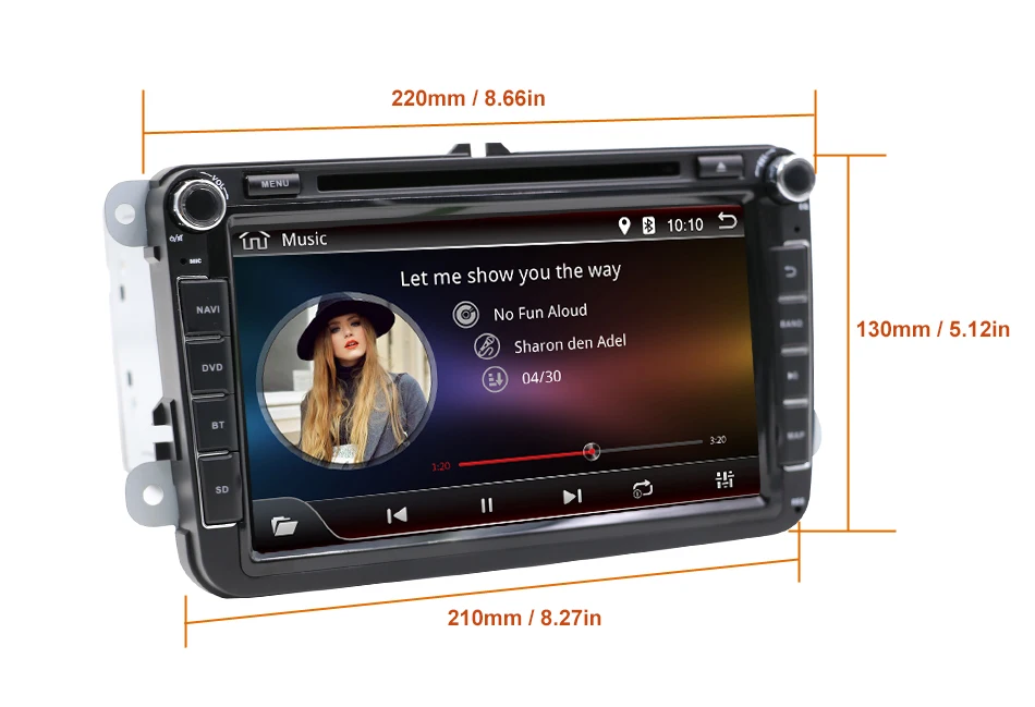Cheap For VW Passat Golf Jetta Tiguan Touran Skoda Android 7.1 DAB+ Car Radio 2 DIN Wifi Auto Radio Head Unit GPS Navi Free shipping 3
