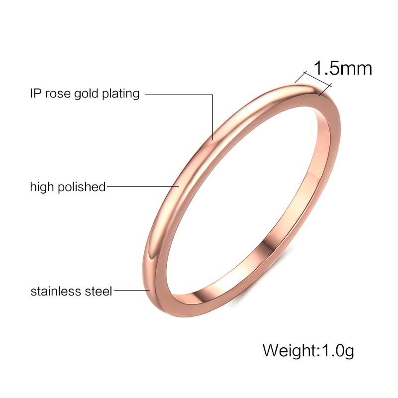 Meaeguet Engagement Rings For Women Rose Gold Color Wedding Rings Stainless Steel Jewelry Wedding Bands