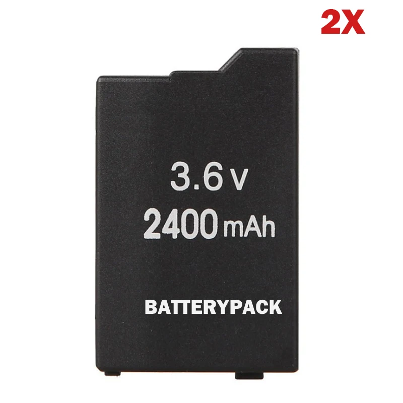 

2pcs 3.6V 2400mAh Rechargeable Battery For Sony PSP2000 PSP 2000 PSP 3000 PSP2000 PSP3000 PlayStation Replacement batteries
