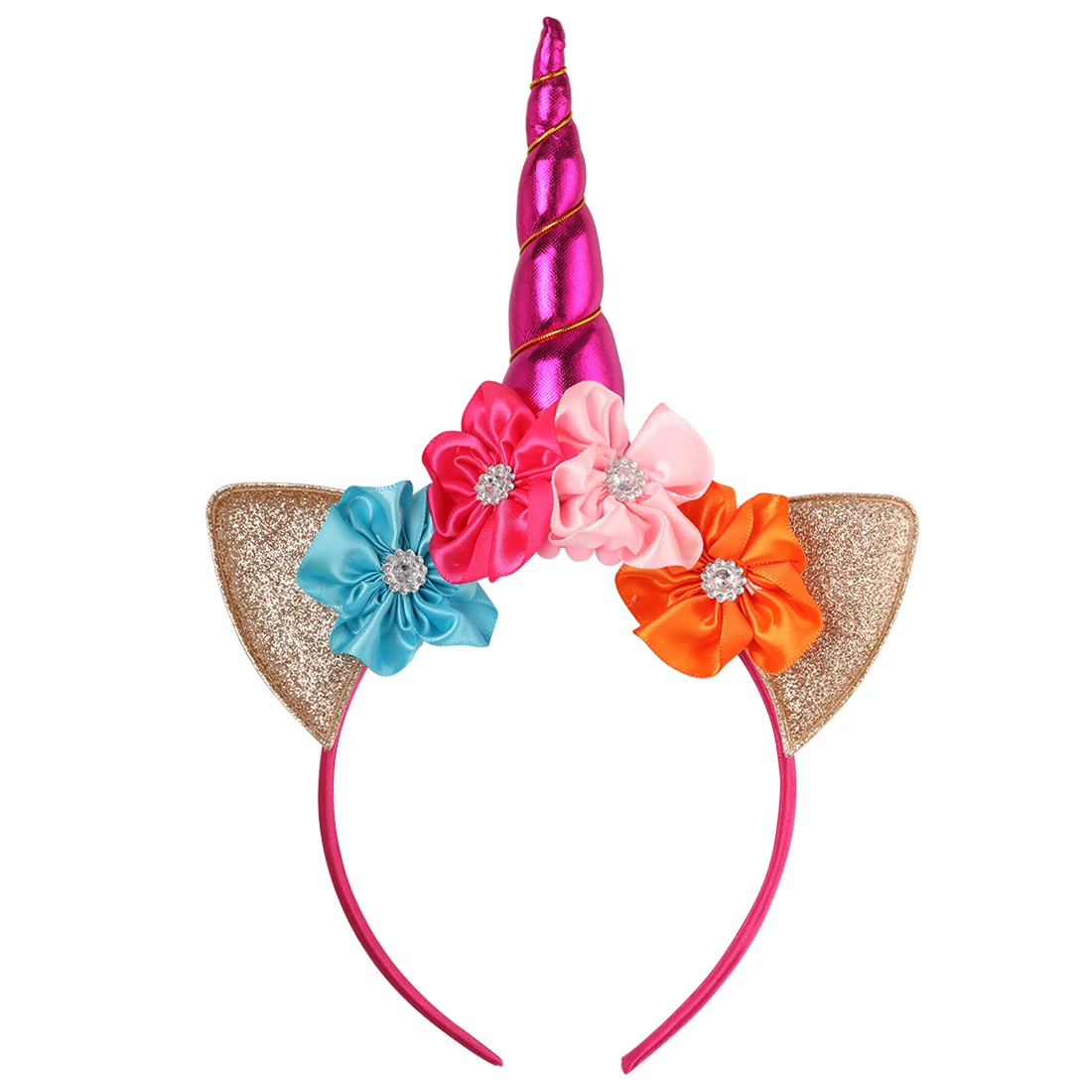 1PC Retail Colorful Unicorn Horn Headband For Girls Kids Birthday Party