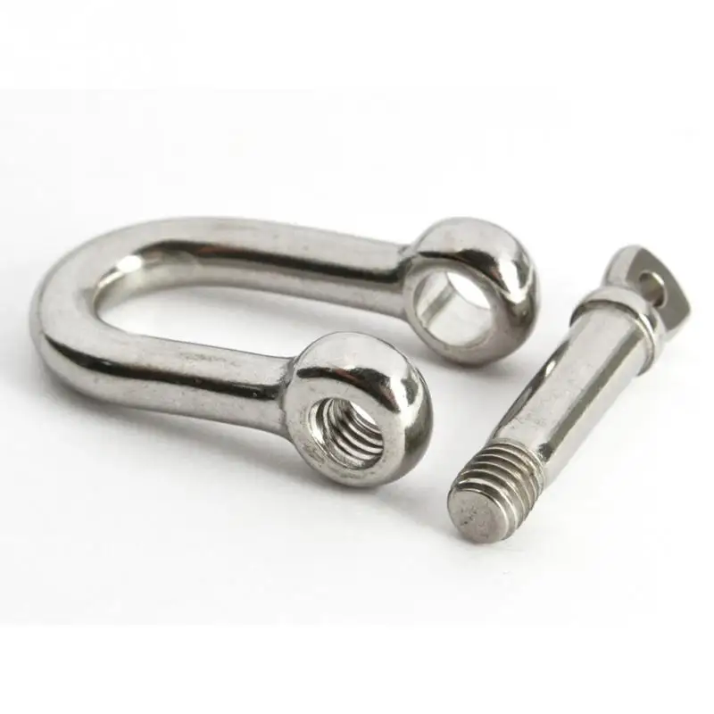 

High quality Alloy Adjustable O and U Shape Anchor Shackle Outdoor Survival Rope Paracord Bracelet Buckle For Outdoor Sport