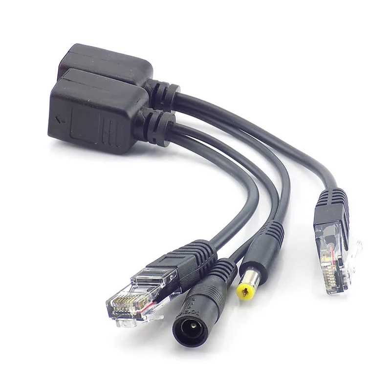 Gakaki 10 пар кабель адаптер POE Rj45 POE сплиттер инжектор комплект Питание 12 V синтезатор сепаратор комбайнер аксессуары для систем видеонаблюдения Cctv