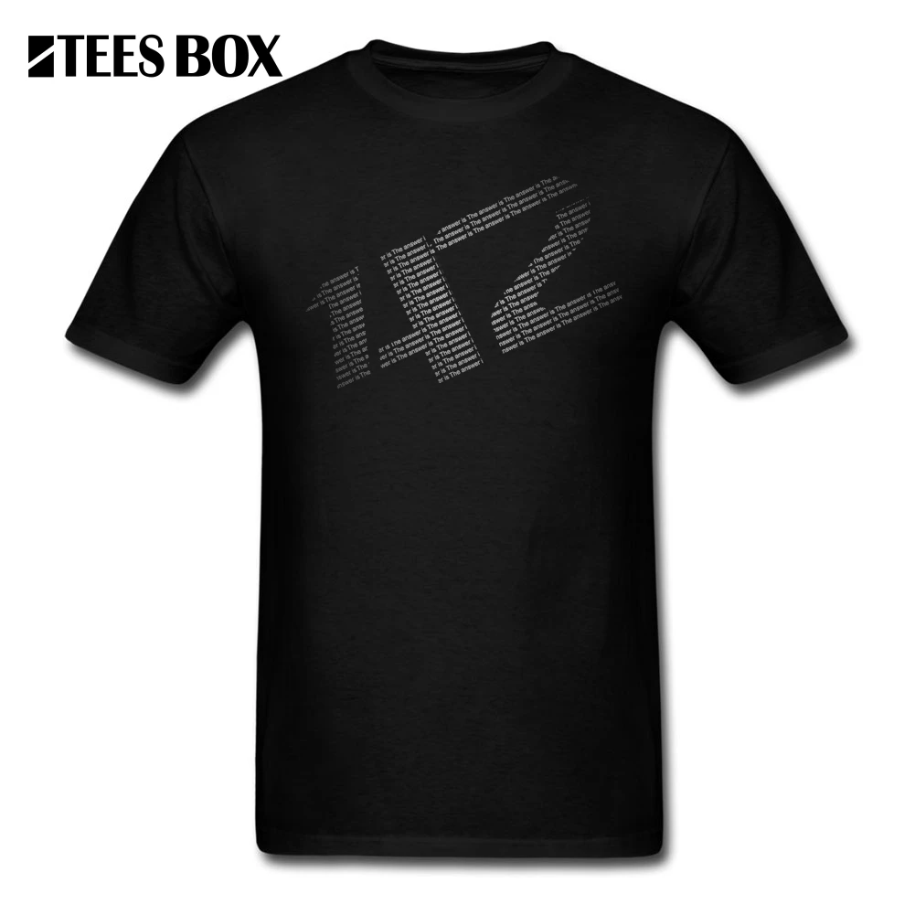 T Shirt Hitchhiker Number 42 Guide To The Galaxy Art Youth Cotton Short