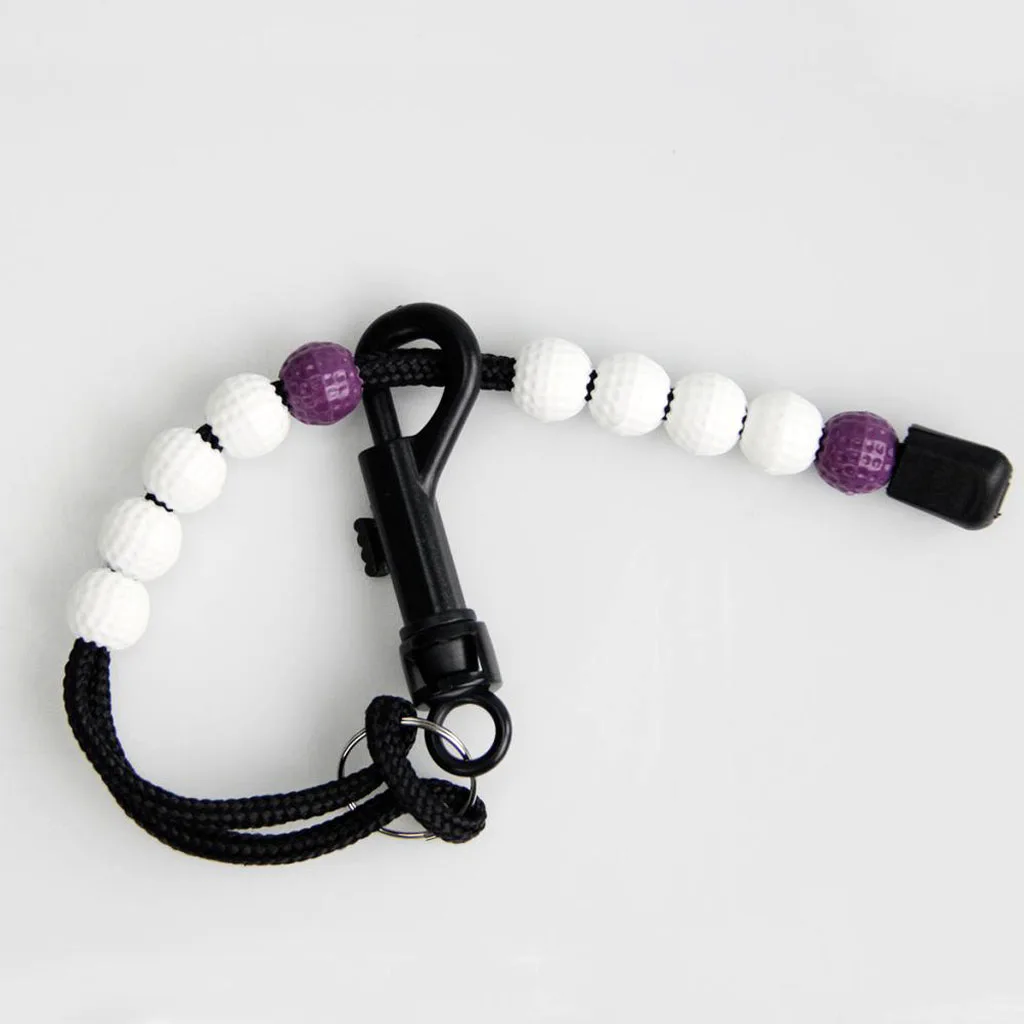 2 Pieces Portable Golf Stroke Bead Score Counter Counting Tool Bracelet Golf Bag Tag Accessories
