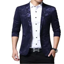 Брендовый блейзер Мужской Модный повседневный приталенный пиджак Весна новое поступление модные вечерние однобортный мужской пиджак размера плюс