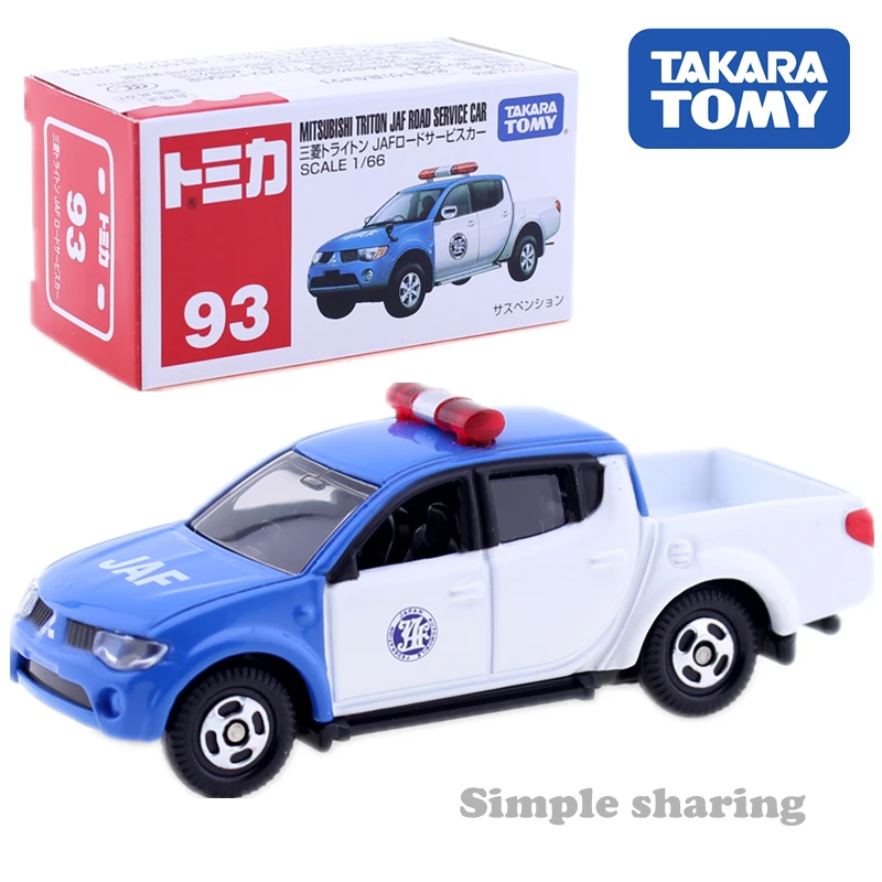 Tomica № 93 Mitsubishi TRITON JAF Road Услуги 1/66 Takara Tomy литого металла игрушечный автомобиль Модель автомобиля игрушки для детей коллекционные
