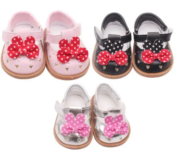 Fashion PU Shoes Doll Shoes For 18 Inch Girl Doll 43cm Baby Doll