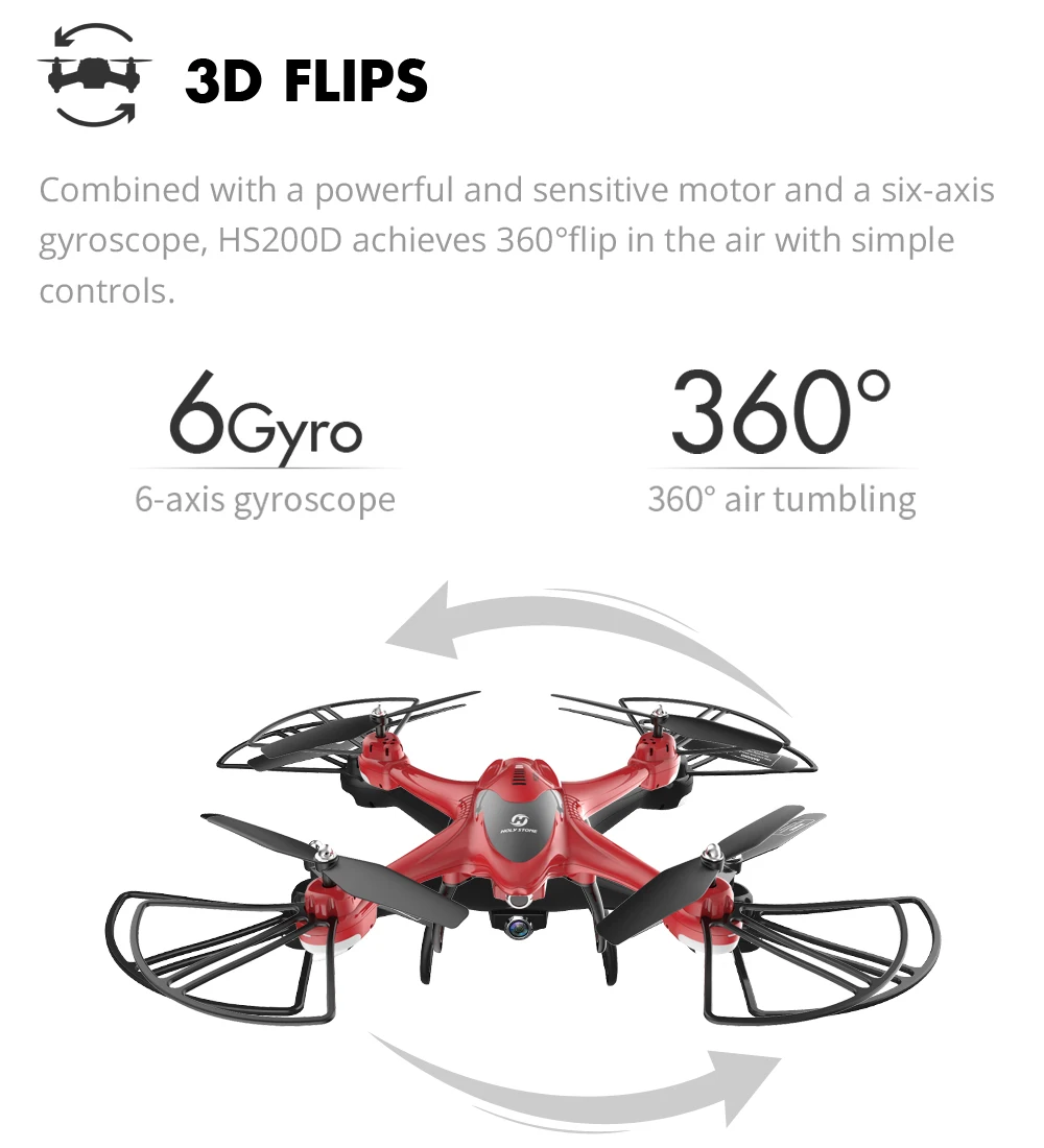 [ЕС США наличии] святой камень HS200D 720 P Wi Fi HD селфи камера FPV системы Drone 120 градусов 3D переворачивает RTF RC высота удержания Quadcopter