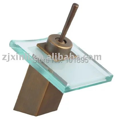 

X8305B1 - Luxury Deck Mounted Bronze Color Brass Material Glass Basin Faucet