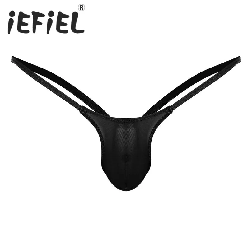 IEFiEL мужские пикантные стринги прозрачные сетчатые g трусы с низкой посадкой