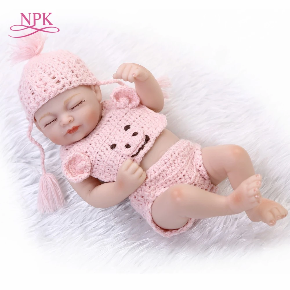 

NPK reborn doll with soft real gentle touch very cuteHandmade vinyl10inch miniature preemie newborn babydoll bath toys