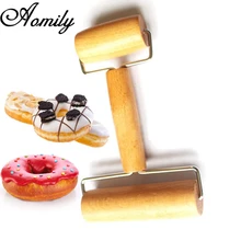 Aomily 2-в-1 Кухня гаджет Пособия по кулинарии инструменты дерево для выпечки, пиццы ролик Handdle Скалка Кухня столовая Бар формы для скалки