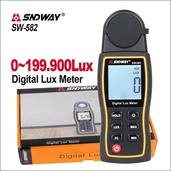 

SNDWAY Digital Luxmeter Lux / FC Meter Light Meter Photography Luminometer Photometer Spectrometer Luminometer 200000Lux SW-582
