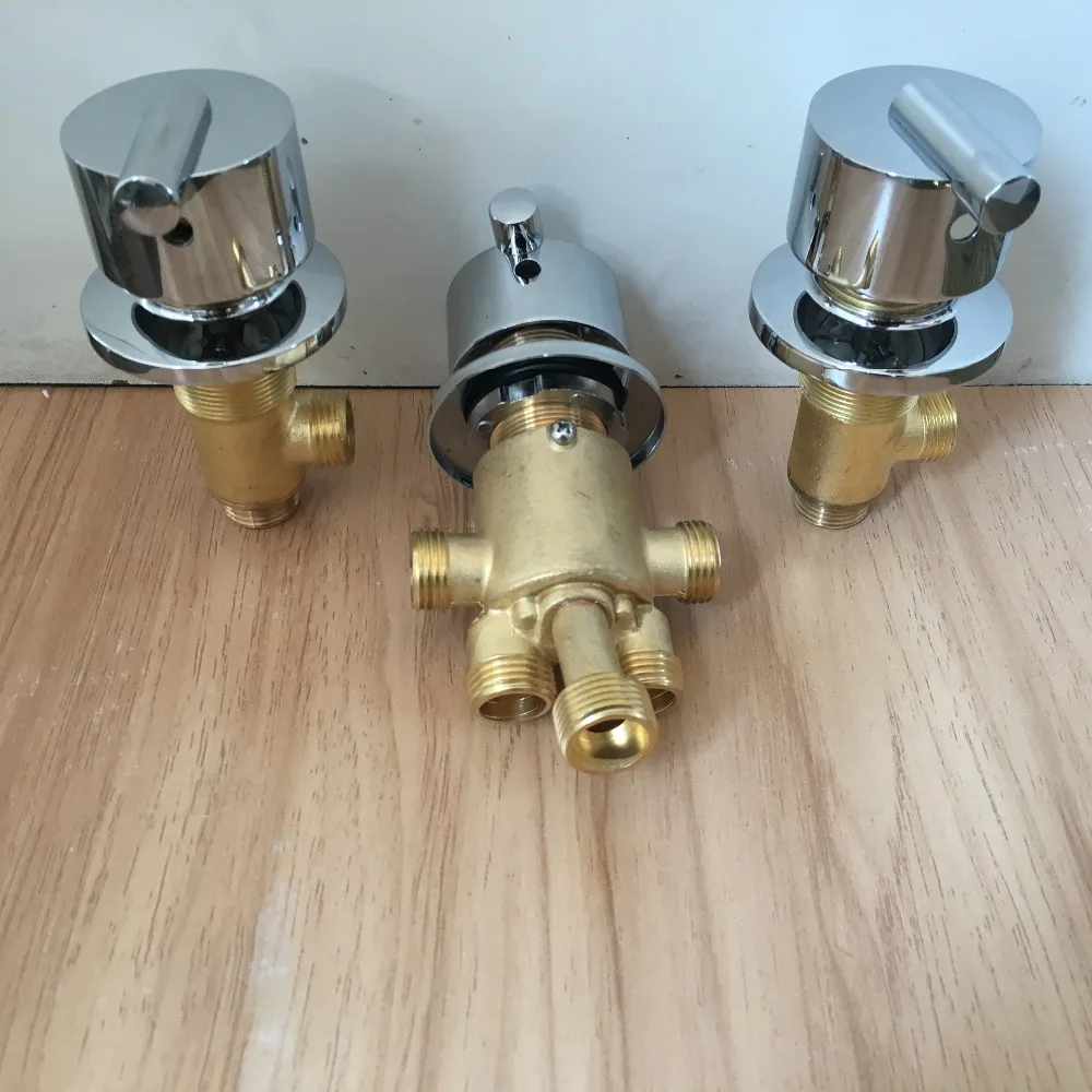 Günstig Solide Messing schalter ventil für Badewanne wasserhahn dusche mixer, 3 möglichkeiten wasser outlet badewanne wasserhahn set Bad armaturen regelventile