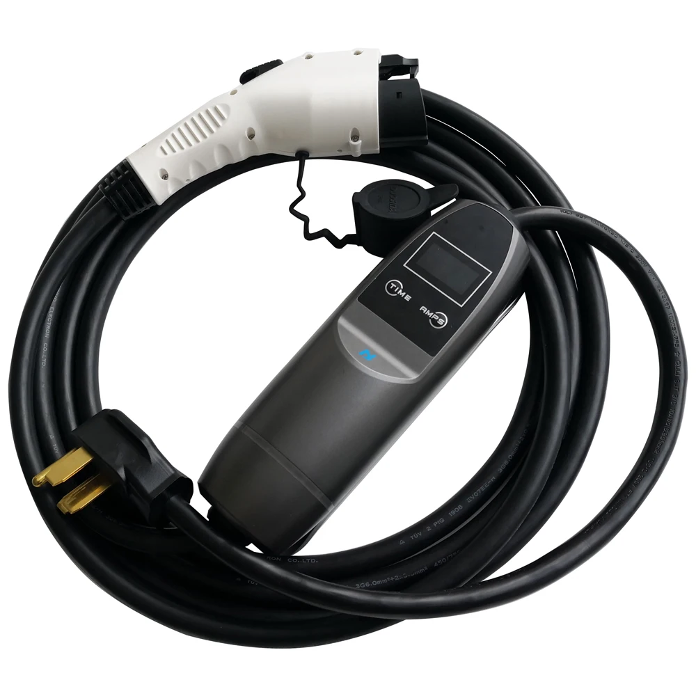 Khons SAE J1772 EVSE Electric Car Vehicle EV Charger With NEMA 14-50 Plug 32A Adjustable 16ft Cable Charging Connector Type 1