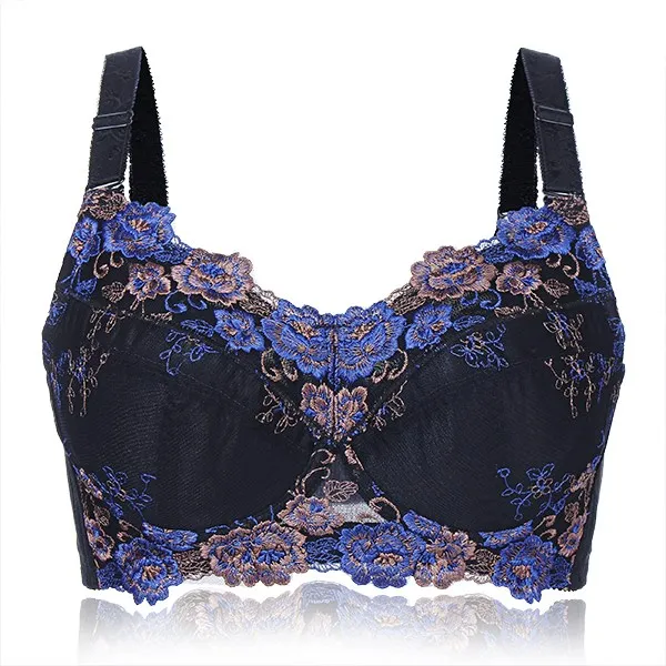 Sexy Women Lace Embroidery Bras Underwire Adjustable Push Up Brassiere
