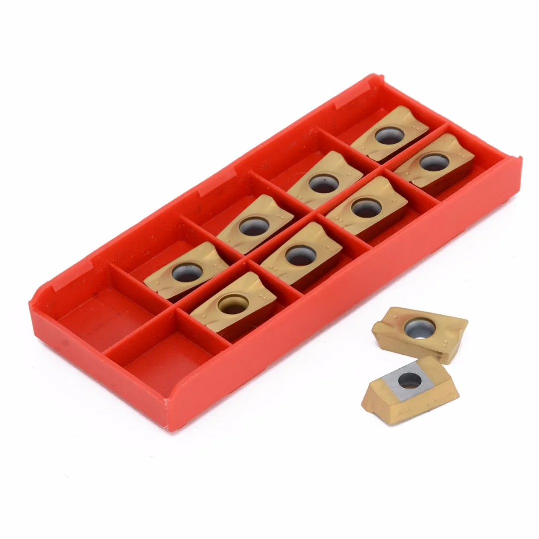 

10pcs APKT1604PDER DP Blades Golden Carbide Inserts for Cutting Steel Alloy Turning Tool Holder