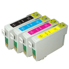 T0711-T0714 Картриджи Полный Чернил Для Epson Stylus SX115 SX210 SX215 SX218 SX405 SX410 SX415 D78 DX4000 SX605 принтер