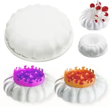 Торт желеобразная шоколадная конфета(для выпечки) для выпечки, Силиконовый формы жаропрочная посуда, Кулинария Инструмент Кухонные принадлежности Fondant(сахарная) декорирование белые объемные силиконовые формы