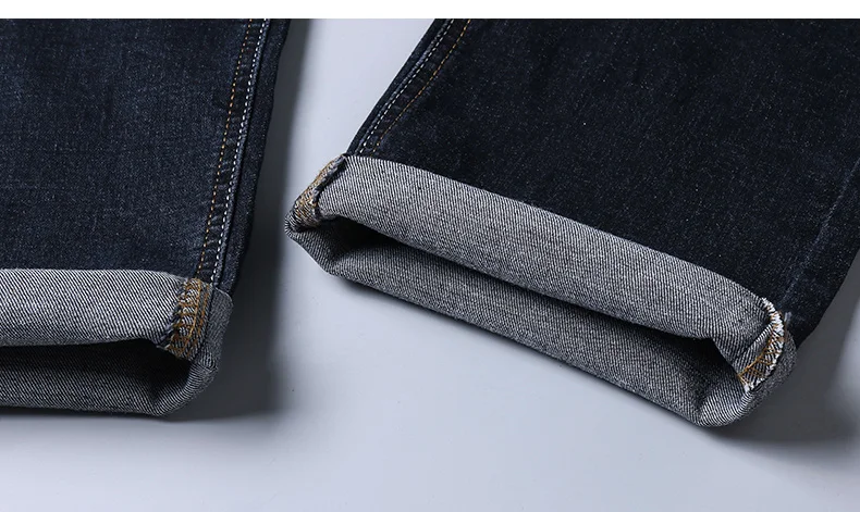 Jantour бренд 2018 Новый Для мужчин; модные джинсы Бизнес Повседневное стрейч Зауженные джинсы классические брюки джинсовые штаны мужские 35, 40