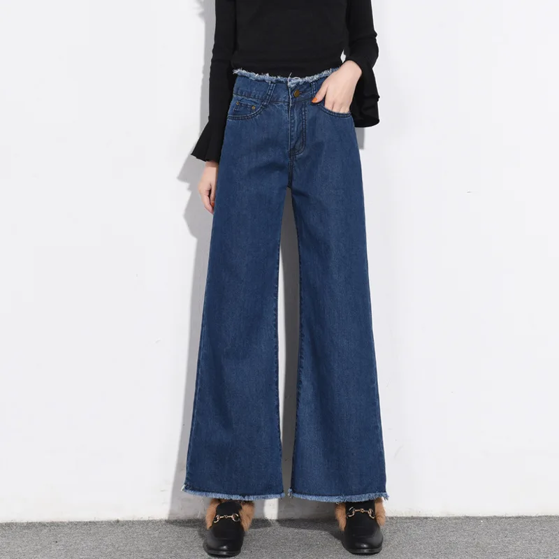 2018 High Waist Blue Women Jeans Female Spring Loose Casual Jeans Woman