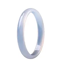 Чистый Натуральный Полированный Белый Агат браслет