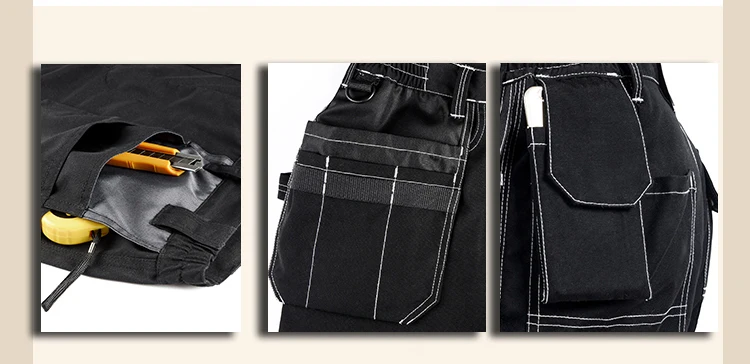 Для мужчин работы брюки мульти-карманы износостойкие спецодежды брюки механик Брюки-Карго работы, высокое качество машины ремонт брюки