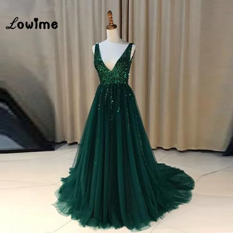 green open back dress
