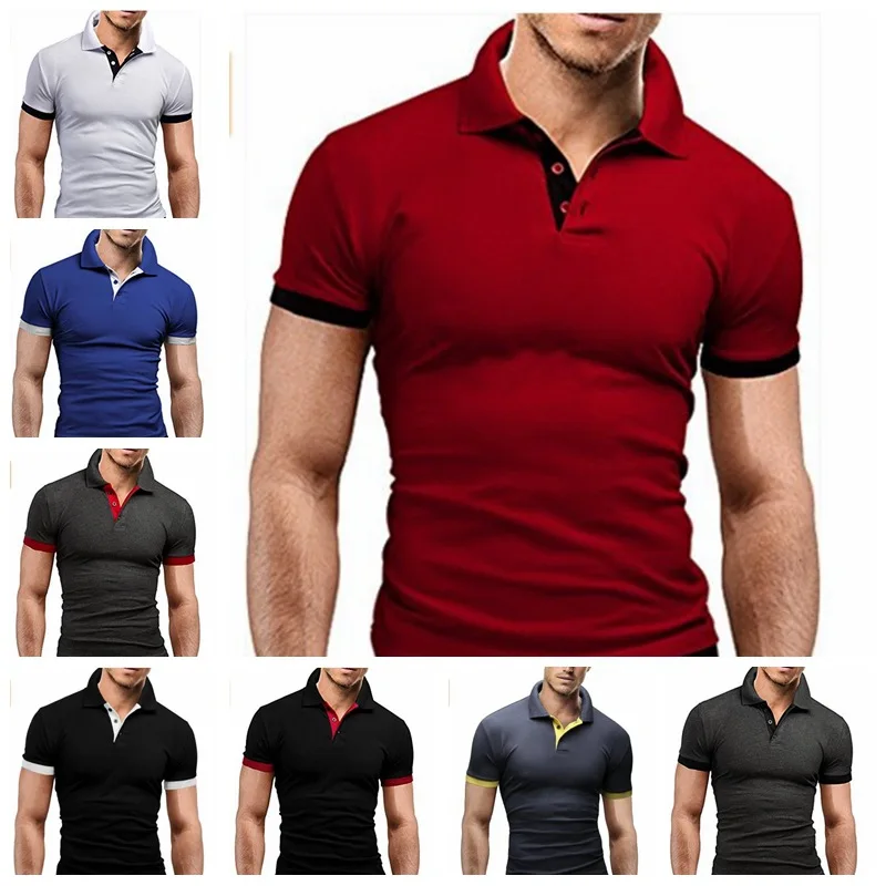 

Fashion Concise Men's Shirt Casual Slim Fit Short Sleeve T Shirt Top Mens T Shirts New Summer poleras hombre camiseta MY103