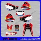 MOTORCYCLE XR250 XR400 1998 1999 - 2004 YEAR 3M GRAPHICS  RED WHITE BLACK BACKGROUND DECALS STICKERS KITS  DIRT BIKE MOTOCROSS