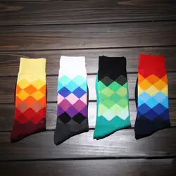 Новый Повседневное хлопковые носки Дизайн multi Цвет модные Для Мужчин's Носки для девочек высокое качество Для мужчин S Носок Популярные