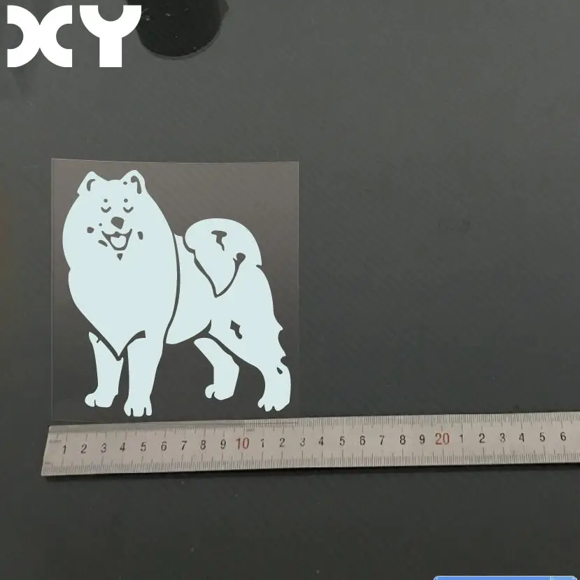 Светоотражающие стикеры Samoye Dog в новом стиле забавные Стикеры для автомобиля с