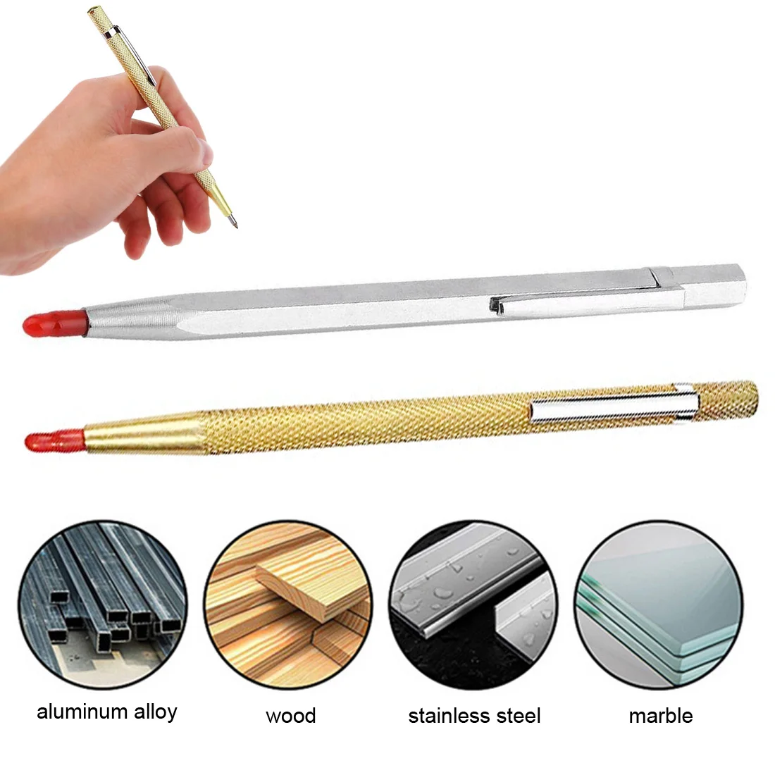 

1PC Diamond Metal Engraving Pen Tungsten Carbide Tip Scriber Pen for Glass Ceramic Metal Wood Carving Hand Tool