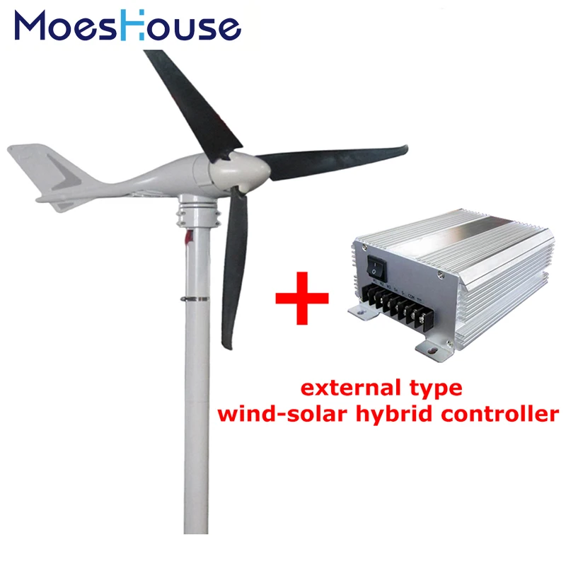 

S-700 12v 24v 3 blades wind turbine motor generator regulator windmill with controller for home