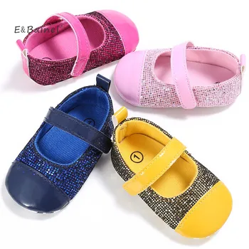 

E&Bainel Infant Toddler Baby Girls Princess Shoes Casual Bling Soft Sole First Walkers Shoes 0-18M