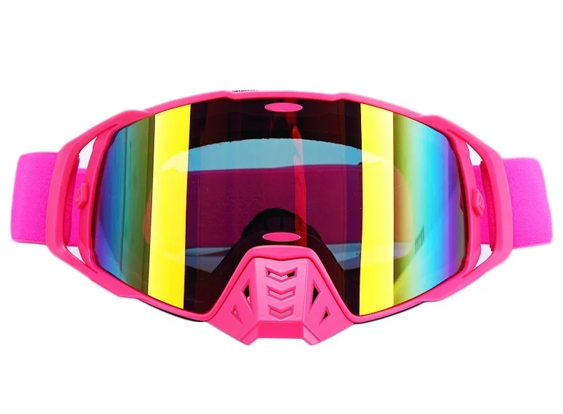 EYTOCOR Мотоцикл Байк очки гонщика для мужчин Открытый Gafas ATV DH MTB Dirt велосипед очки MX внедорожные Masque шлемы с очками - Цвет: Frame Rose Red