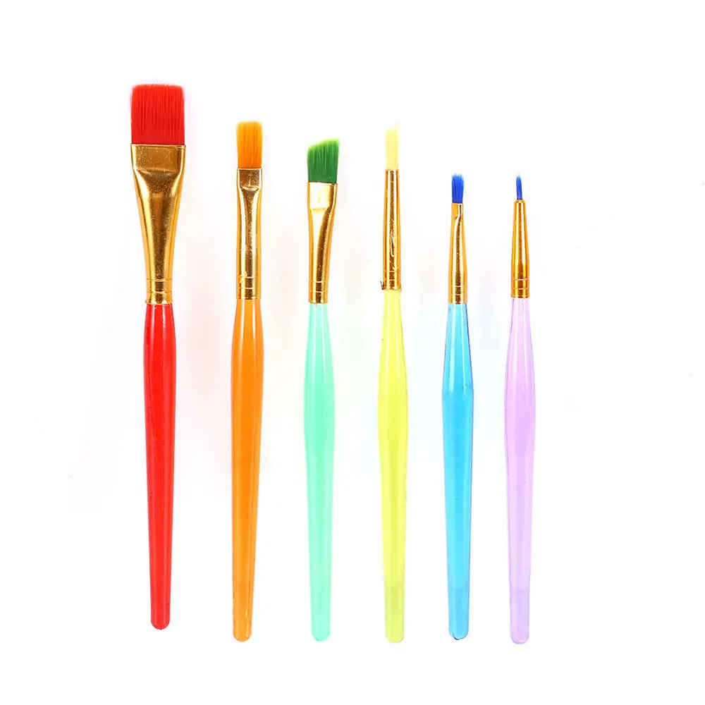 6PCS Cake Painting Brushes Set Food Safe Decorating For Dusting Edible