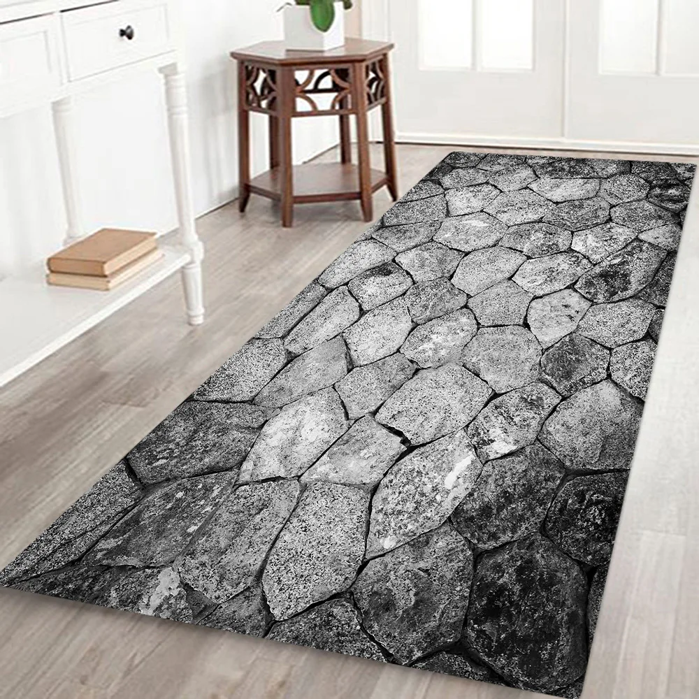 3D имитационный коврик камень текстура ковровое покрытие прикроватный коврик нескользящий ползающий Коврик Гостиная ковер спальня пол коврик