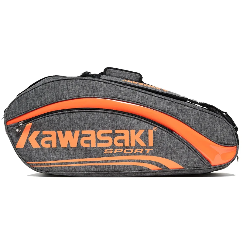 Bolsa de Bádminton de la serie King de la marca Kawasaki bolsa de deporte de gran capacidad para 6 raquetas de bádminton con dos hombros KBB-8652