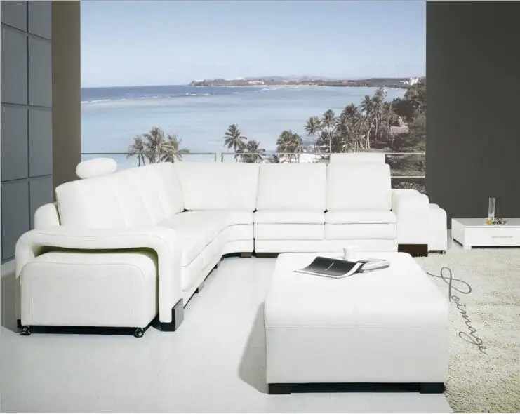 Современный стиль гостиной диван из натуральной кожи a1304
