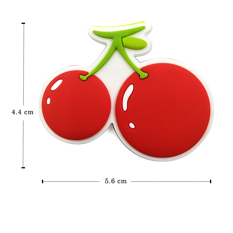 Овощи Фрукты Силиконовые магниты на холодильник белая доска мультфильм еда стикер Холодильник Магниты размещение сообщения подарок украшение дома - Цвет: No.1 Cherry