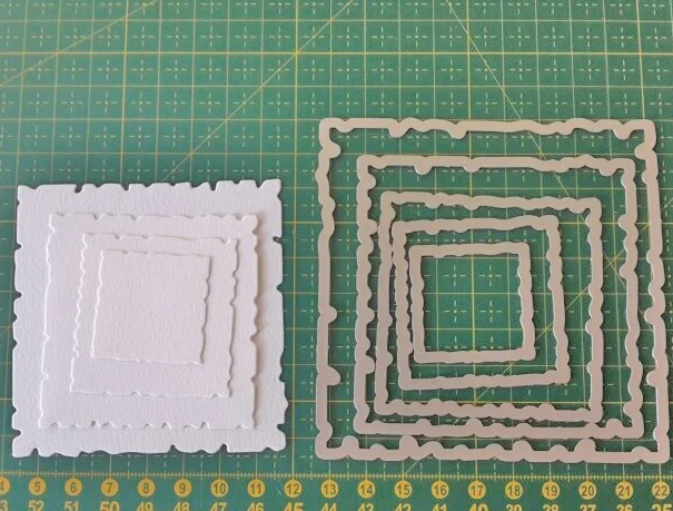 Swovo 5 шт. квадратная рамка для карточек, металлические Вырубные штампы, сделай сам, выгравированные штампы, изготовление бумажных карточек, скрапбукинг, тиснение 9,5*9,4 см