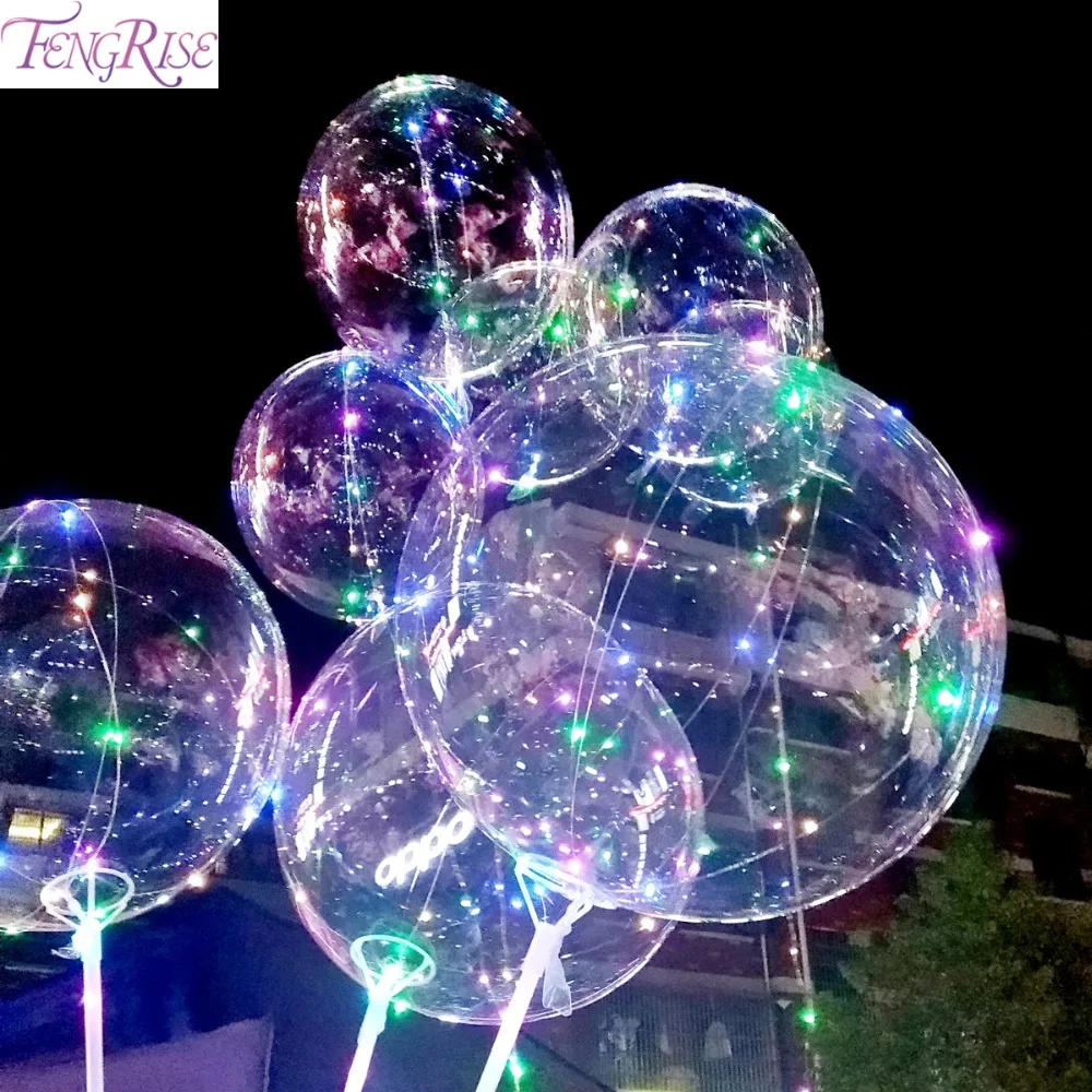 

FENGRISE 18Inch 3M Luminous Led Balloon Round Balloons Wedding Decoration Helium Balloon String Lights Birthday Party Decoration