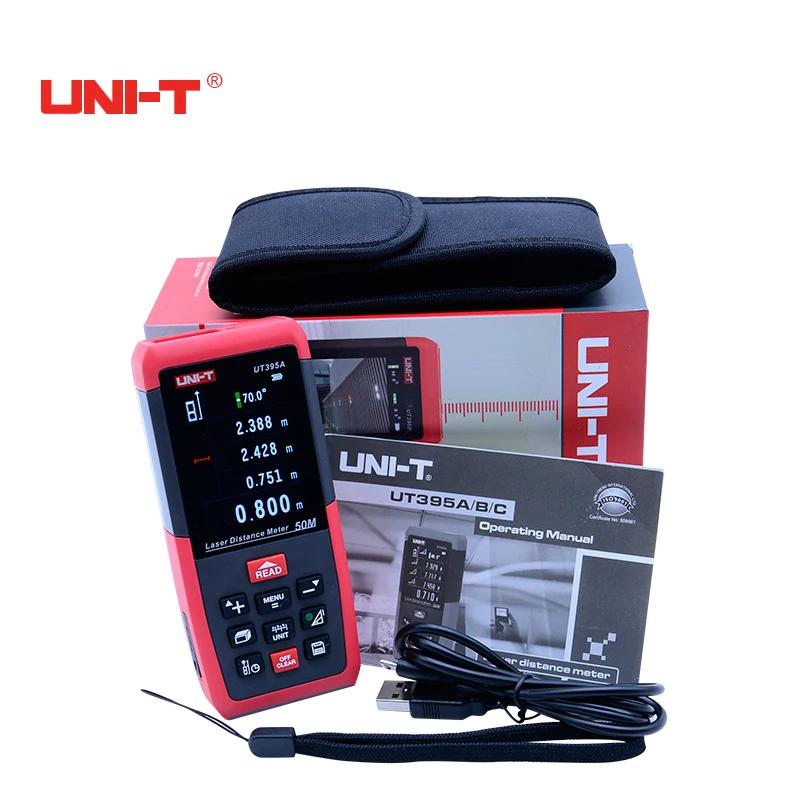 

Professional Digital Laser Distance Meters UNI-T UT395A 50M Laser Range finder Digital rangefinder USB Measure Area/volume Tool
